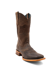 Chocolate Grain Leather Patroit Men Boot | Ferrini Men's Boots | Sam's Tailoring Fine Men Clothing