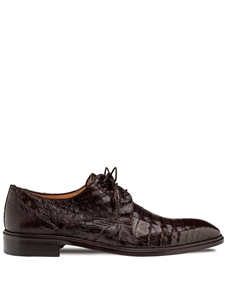 Brown Riverside Crocodile Men's Lace Up Shoe | Mezlan Lace Up Collection | Sam's Tailoring Fine Men's Clothing