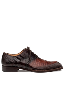 Sport/Brown Westside Two-Tone Croc Men's Oxford Shoe | Mezlan Lace Up Collection | Sam's Tailoring Fine Men's Clothing