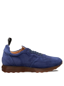 Blue Carlucci Suede Men's Sport Dress Sneaker | Mezlan Casual Shoes Collection | Sam's Tailoring Fine Men's Clothing