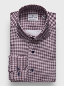 Red Medium Modern 4Flex Stretch Knit Men's Shirt | Emanuel Berg Casual Shirts Collection | Sam's Tailoring Fine Men Clothing