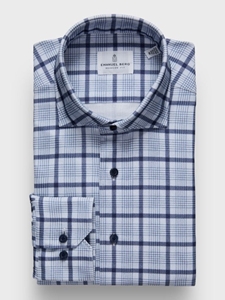 Blue Medium Modern 4Flex Stretch Knit Men's Shirt | Emanuel Berg Casual Shirts Collection | Sam's Tailoring Fine Men Clothing