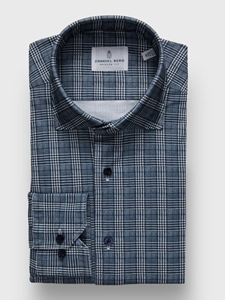 Navy Modern 4Flex Stretch Knit Men's Shirt | Emanuel Berg Casual Shirts Collection | Sam's Tailoring Fine Men Clothing