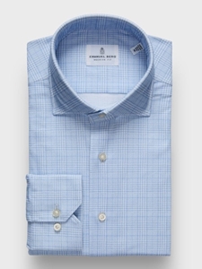 Bright Blue Modern 4Flex Stretch Knit Men's Shirt | Emanuel Berg Casual Shirts Collection | Sam's Tailoring Fine Men Clothing