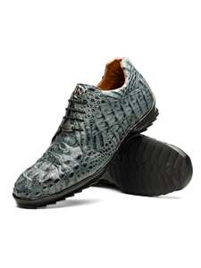 Gray Genuine Caiman Crocodile Men's Sneaker | Marco Di Milano Sneakers Collection | Sam's Tailoring Fine Men's Clothing