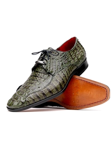 Woodgreen Caiman Crocodile Lace Up Derby Shoe | Marco Di Milano Lace Up Shoes Collection | Sam's Tailoring Fine Men's Clothing