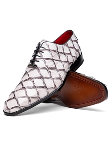 Newspaper Pirarucu Exotic Skin Men's Shoe | Marco Di Milano Lace Up Shoes Collection | Sam's Tailoring Fine Men's Clothing