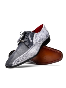 Newspaper Ostrich & Stingray Lace Up Men's Shoe | Marco Di Milano Lace Up Shoes Collection | Sam's Tailoring Fine Men's Clothing