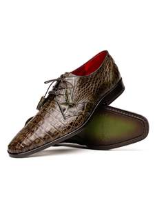 Woodgreen Caiman Crocodile Dress Derby Men's Shoe | Marco Di Milano Lace Up Shoes Collection | Sam's Tailoring Fine Men's Clothing