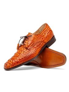 Brandy Nile Crocodile Leather Men's Lace Up Shoe | Marco Di Milano Lace Up Shoes Collection | Sam's Tailoring Fine Men's Clothing