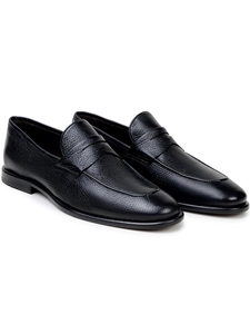 Black Italian Deerskin Classic Modern Silhouette | Belvedere Studio Shoes | Sam's Tailoring Fine Men's Clothing
