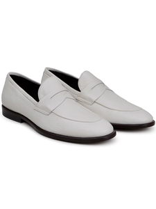 White Italian Deerskin Classic Modern Silhouette | Belvedere Studio Shoes | Sam's Tailoring Fine Men's Clothing