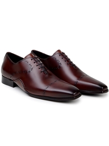 Antique Cognac Italian Calf Leather Dress Shoe | Belvedere Studio Shoes | Sam's Tailoring Fine Men's Clothing