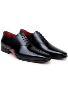 Black Italian Leather Lining Men's Dress Shoe | Belvedere Studio Shoes | Sam's Tailoring Fine Men's Clothing