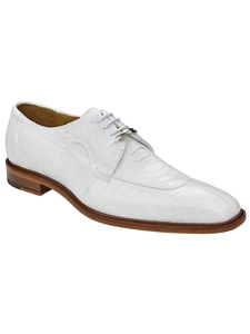 White Genuine Ostrich Leg Siena Dress Shoe | Belvedere Dress Shoes | Sam's Tailoring Fine Men's Clothing