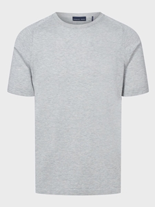 Silver Short Sleeve Reglan Crew Neck T-Shirt | Emanuel Berg T-Shirts Collection | Sam's Tailoring Fine Men Clothing