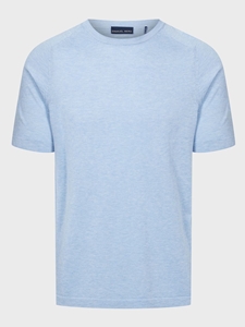 Blue Short Sleeve Reglan Crew Neck T-Shirt | Emanuel Berg T-Shirts Collection | Sam's Tailoring Fine Men Clothing
