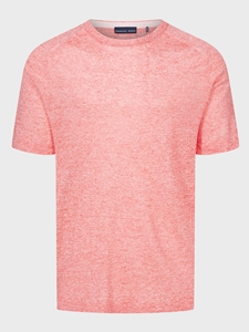 Red Short Sleeve Reglan Linen Crew Neck T-Shirt | Emanuel Berg T-Shirts Collection | Sam's Tailoring Fine Men Clothing