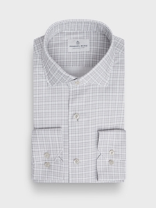 Light Grey Modern 4 Flex Stretch Knit Men's Shirt | Emanuel Berg Casual Shirts Collection | Sam's Tailoring Fine Men Clothing