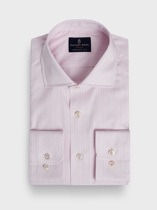 Pastel Pink Striped Cotton Twill Premium Luxury Dress Shirt | Emanuel Berg Business Shirts Collection | Sam's Tailoring Fine Men's Clothing