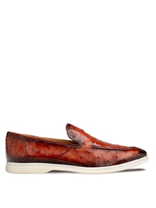 Brandy Marmi Ostrich Flex Men's Casual Moccasin | Mezlan Slip On's Collection | Sam's Tailoring Fine Men's Clothing