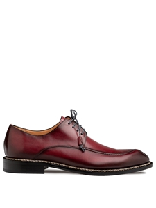 Burgundy Belmonte Patina Calf Men's Derby Shoe | Mezlan Lace Up's Shoes Collection | Sam's Tailoring Fine Men's Clothing