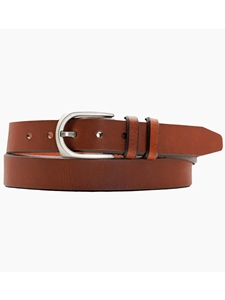 Cognac Genuine Oil Tanned Leather Highlife Belt | Lejon Leather Causal Belts | Sam's Tailoring Fine Men's Clothing