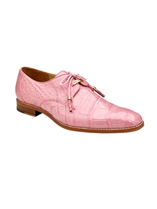 Pink Genuine American Alligator Lago Men's Shoe | Belvedere Dress Shoes | Sam's Tailoring Fine Men's Clothing