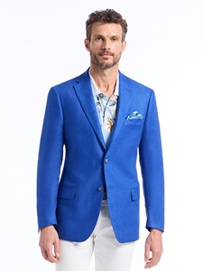 Cobalt Notch Lapel Tailored Fit Rempston Men's Blazer | Robert Graham Blazers Collection | Sam's Tailoring Fine Men's Clothing
