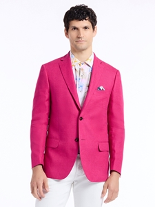 Pink Notch Lapel Tailored Fit Rempston Men's Blazer | Robert Graham Blazers Collection | Sam's Tailoring Fine Men's Clothing