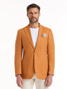 Orange Notch Lapel Tailored Fit Fawler Men's Blazer | Robert Graham Blazers Collection | Sam's Tailoring Fine Men's Clothing