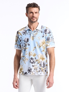 Multi Floral Print Milson Short Sleeve Men Polo | Robert Graham Polos & T-Shirts Collection | Sam's Tailoring Fine Men's Clothing