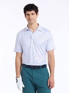 White Baybridge Point Collar Men's Short Sleeve Polo | Robert Graham Polos & T-Shirts Collection | Sam's Tailoring Fine Men's Clothing
