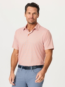 Orange Links & Drink Point Collar Short Sleeve Polo | Robert Graham Polos & T-Shirts Collection | Sam's Tailoring Fine Men's Clothing