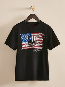 Black Skull Short Sleeve Crewneck Men's T-Shirt | Robert Graham Polos & T-Shirts Collection | Sam's Tailoring Fine Men's Clothing