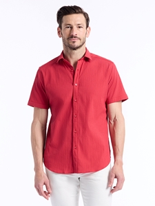 Red Thresher Short Sleeve Button Down Men's Shirt | Robert Graham Short Sleeves Shirts Collection | Sam's Tailoring Fine Men's Tailoring