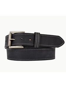 Black Oil Tanned Harness Leather Tracer Belt | Lejon Leather Causal Belts | Sam's Tailoring Fine Men's Clothing