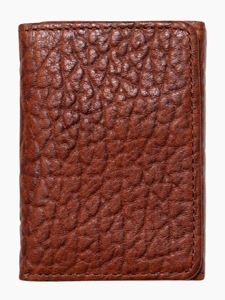 Peanut Bison Tri-Fold Men's Wallet | Lejon Leather Wallets | Sam's Tailoring Fine Men's Clothing