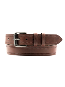 Brown Double Haul Roller Buckle Men's Belt | Lejon Leather Causal Belts | Sam's Tailoring Fine Men's Clothing