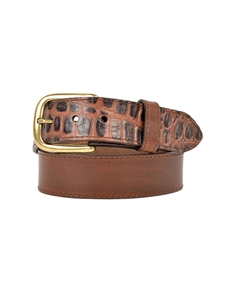 Brown Rolled Nickel Buckle Men Sonoma Belt | Lejon Leather Causal Belts | Sam's Tailoring Fine Men's Clothing