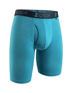 Turquoise Swing Shift 9" Long Leg Underwear | 2Undr 9" Long Leg Athletic Underwear | Sam's Tailoring Fine Men's Clothing