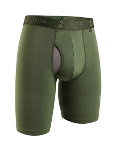 Army Green Swing Shift 9" Long Leg Underwear | 2Undr 9" Long Leg Athletic Underwear | Sam's Tailoring Fine Men's Clothing