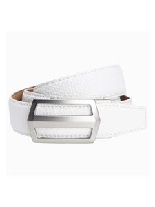 White Winner Classic 1.38" [35Mm] Golf Ratchet Belt | NexBelt Golf Belts Collection | Sam's Tailoring Fine Men's Clothing