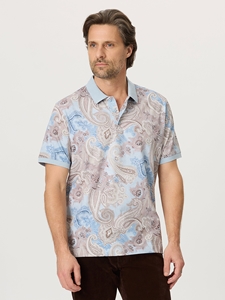 Multi Creswell Men's Short Sleeve Polo | Robert Graham Polos Collection | Sam's Tailoring Fine Men's Clothing