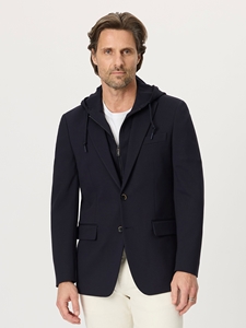 Navy Voyager Two Button Notch Lapel Men's Blazer | Robert Graham Blazers Collection | Sam's Tailoring Fine Men's Clothing