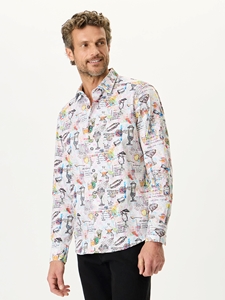 Multi Sauced Long Sleeve Button Down Men's Shirt | Robert Graham Long Sleeves Shirts Collection | Sam's Tailoring Fine Men Clothing