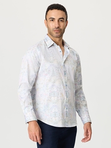 Multi Dewitt Long Sleeve Button Down Men's Shirt | Robert Graham Long Sleeves Shirts Collection | Sam's Tailoring Fine Men Clothing