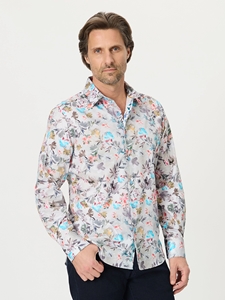 Multi Shadbush Long Sleeve Button Down Men's Shirt | Robert Graham Long Sleeves Shirts Collection | Sam's Tailoring Fine Men Clothing