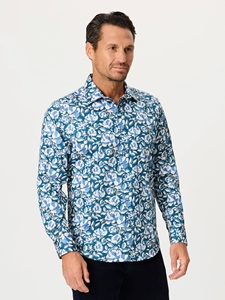 Multi Euclid Long Sleeve Button Down Men's Shirt | Robert Graham Long Sleeves Shirts Collection | Sam's Tailoring Fine Men Clothing