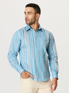 Multi Rehan Long Sleeve Button Down Men's Shirt | Robert Graham Long Sleeves Shirts Collection | Sam's Tailoring Fine Men Clothing